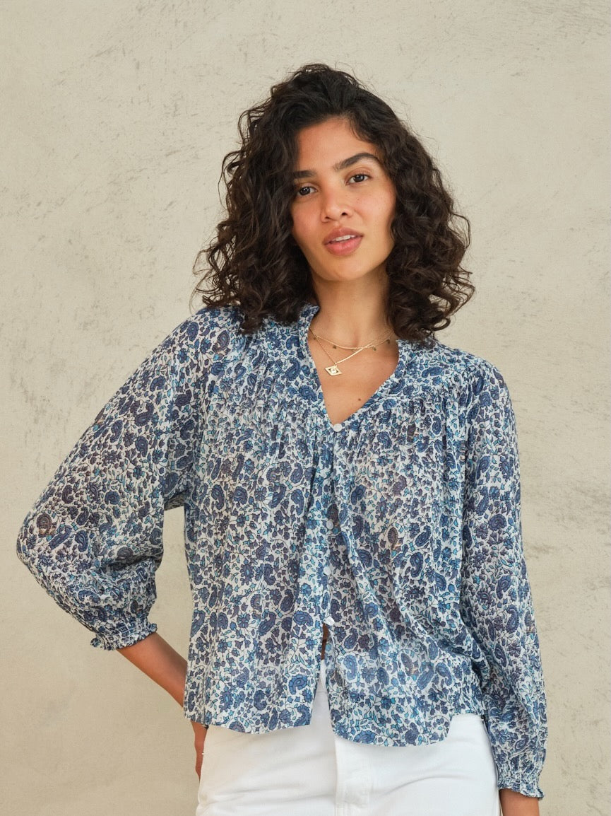 Mabe Esti Print Top at Romi Boutique