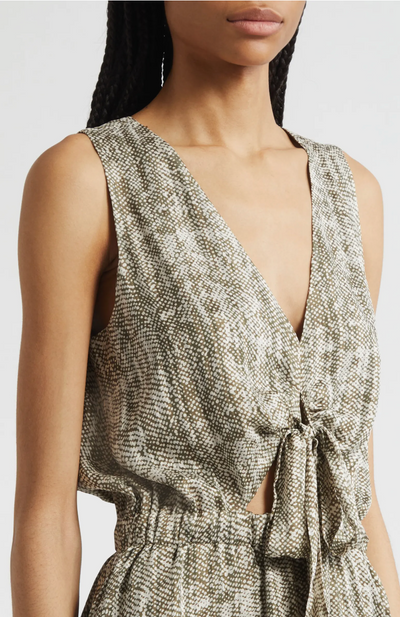 ITZEL DRESS IN OLIVE COMBO