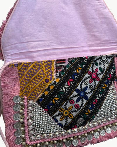 BANJARA CLUTCH IN PINK - Romi Boutique