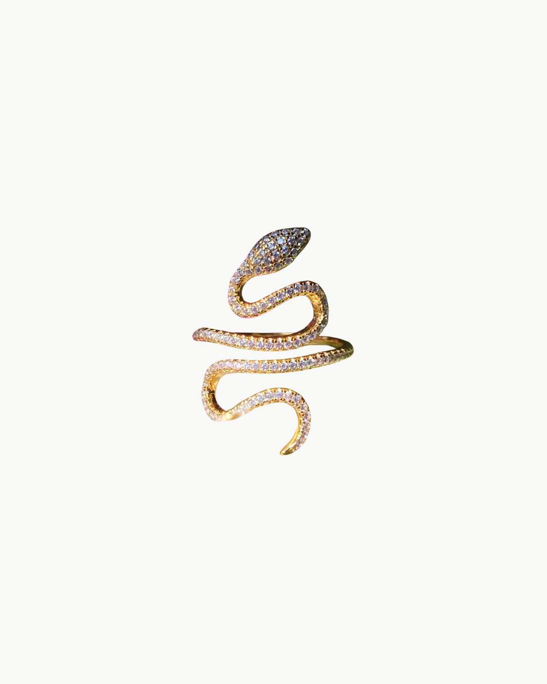 Native Gem ENCHANTED SNAKE RING IN GOLD at Romi Boutique