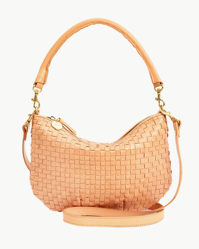 PETIT MOYEN MESSENGER IN BISQUE WOVEN CHECKER
