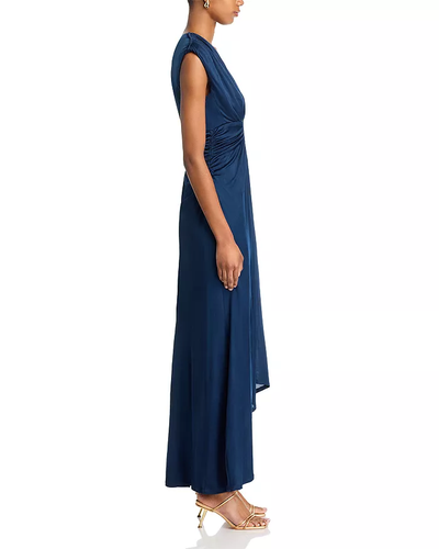 ARDEN DRESS IN SPRING NAVY