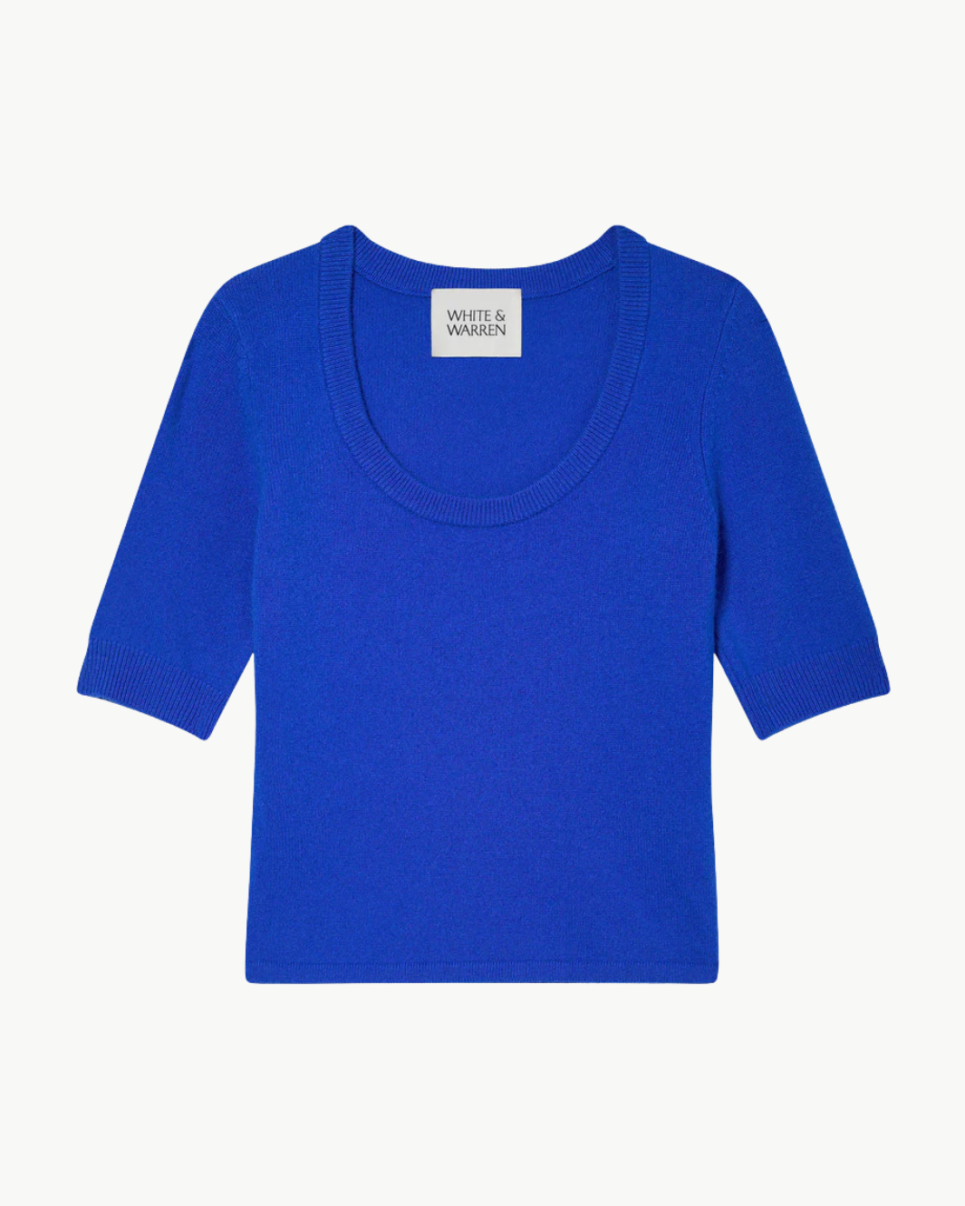 White & Warren CASHMERE SCOOP NECK TOP at Romi Boutique