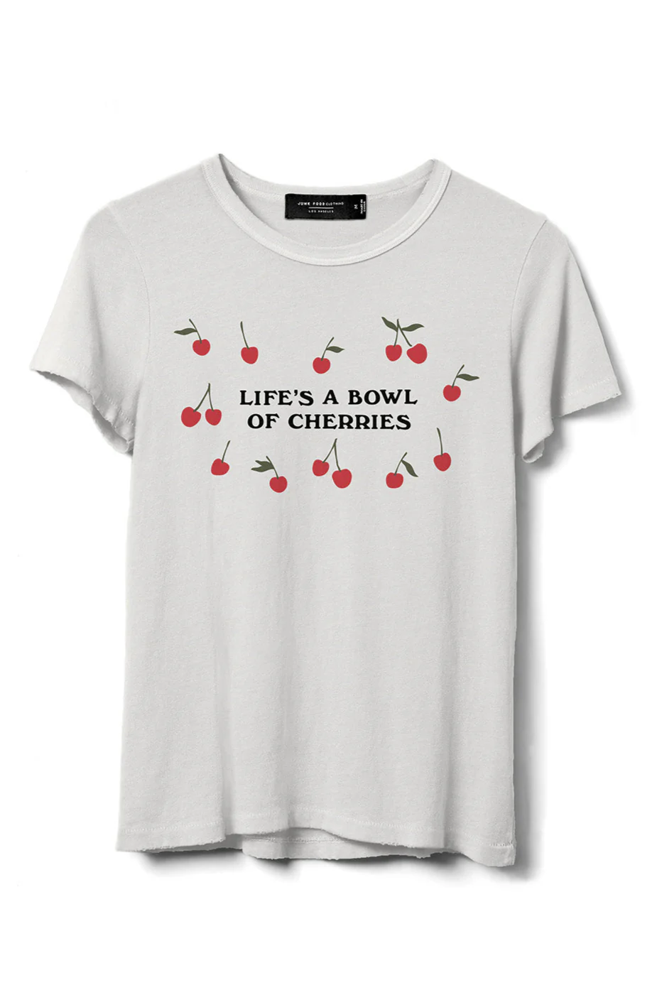 LIFES A BOWL OF CHERRIES TEE IN VINTAGE WHITE