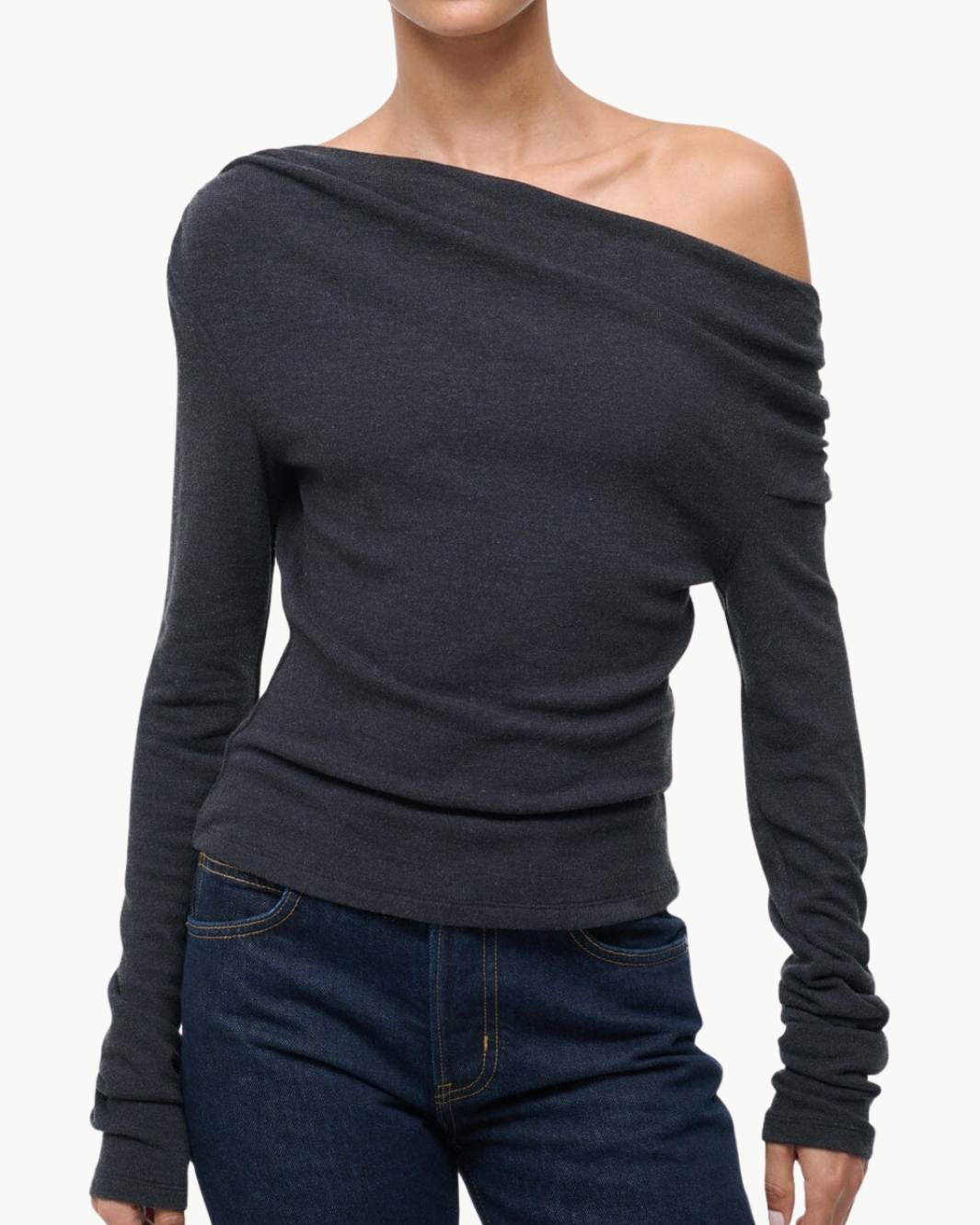 PHILOMENA TOP IN CHARCOAL