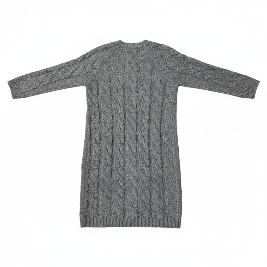 ANNE CABLE KNIT MIDI CARDIGAN IN CLOUDY - Romi Boutique