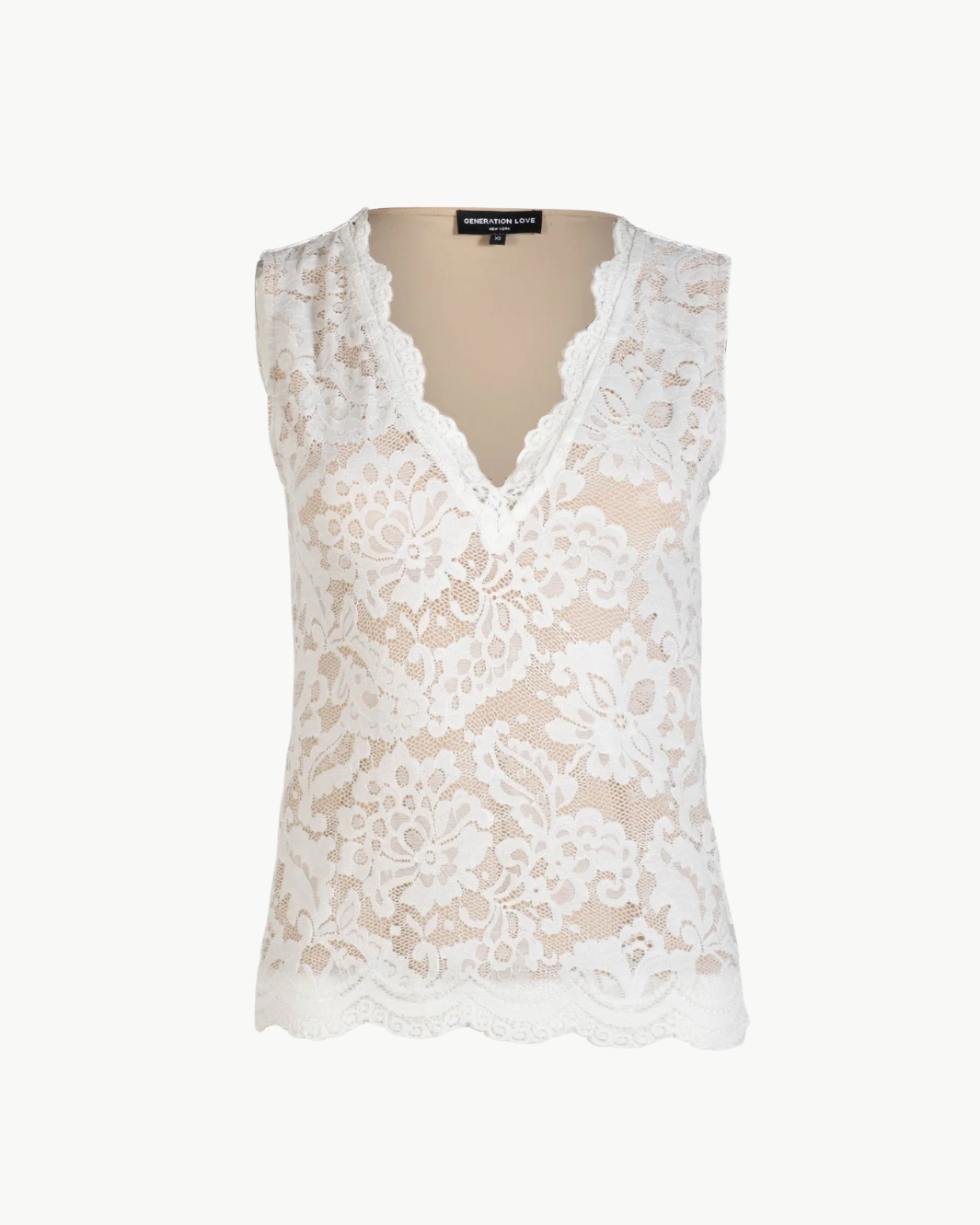 LEILA STRETCH LACE TOP
