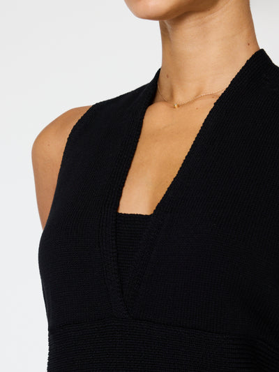 RAMONA HALTER TOP IN BLACK ONYX - Romi Boutique
