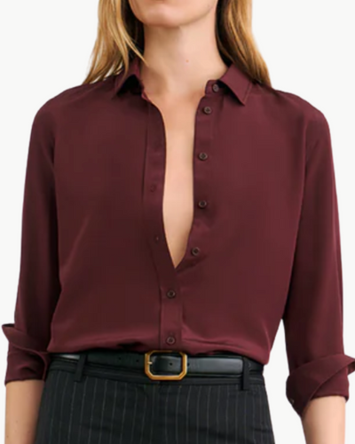 GAIA SLIM SHIRT IN CLARET