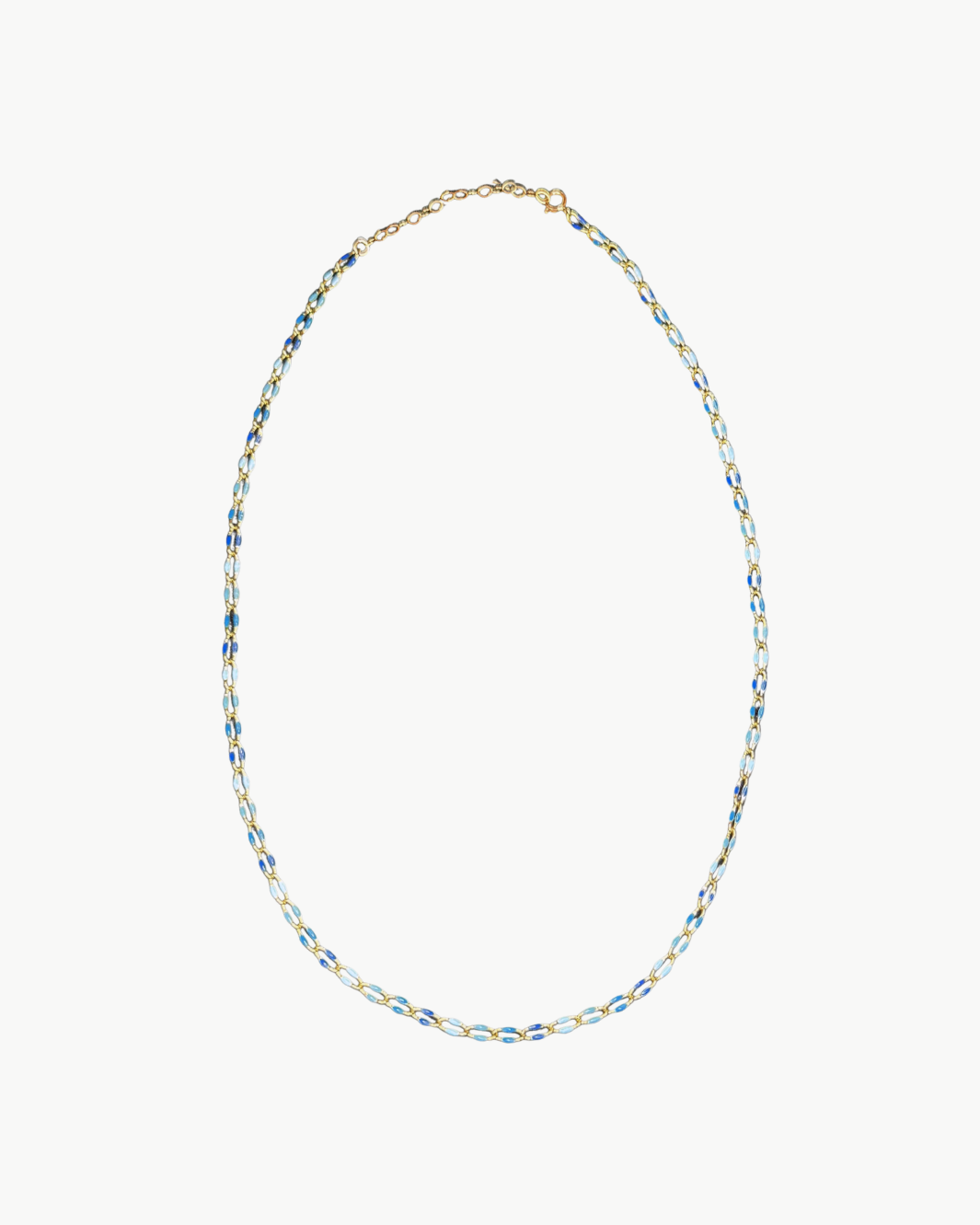 OVAL LINK NECKLACE IN BLUE MULTI - Romi Boutique