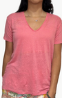 Hartford TORAMA KNIT T-SHIRT IN HIBISCUS at Romi Boutique