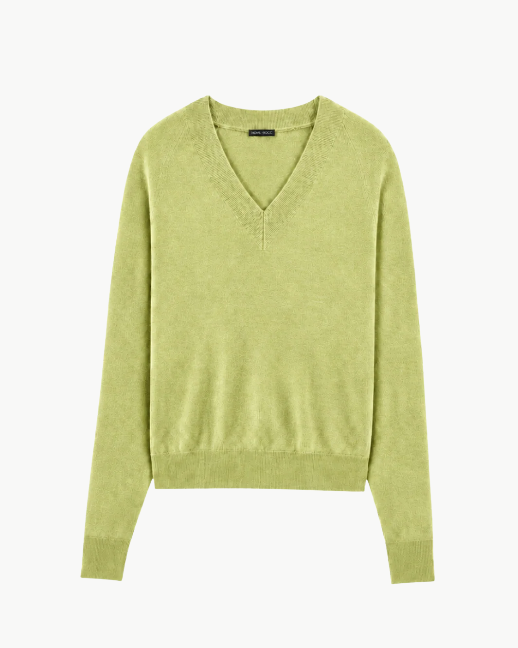 Minnie Rose Cashmere Long Sleeve Shrunken V Neck at Romi Boutique