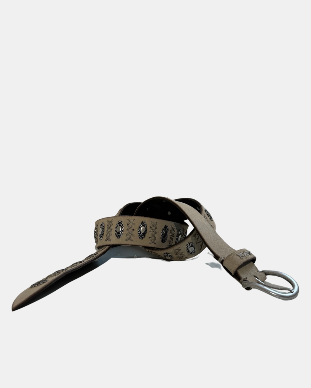 PUNTOVITA CHEYENNE BELT IN LIGHT BEIGE at Romi Boutique