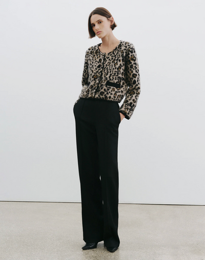BEYTON CARDIGAN IN JUTE LEOPARD - Romi Boutique