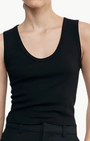 Enza Costa SUPIMA BABY RIB CROPPED TANK at Romi Boutique