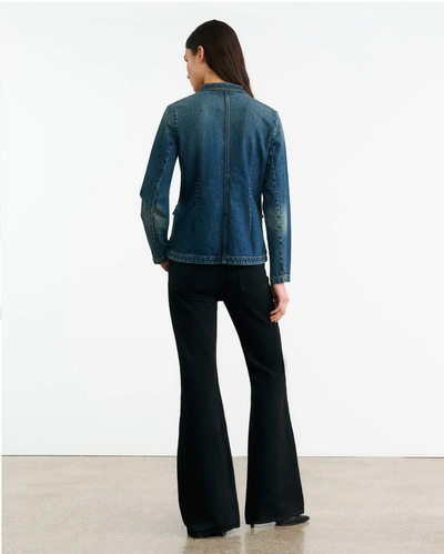 ELTON DENIM BLAZER IN SIMON WASH