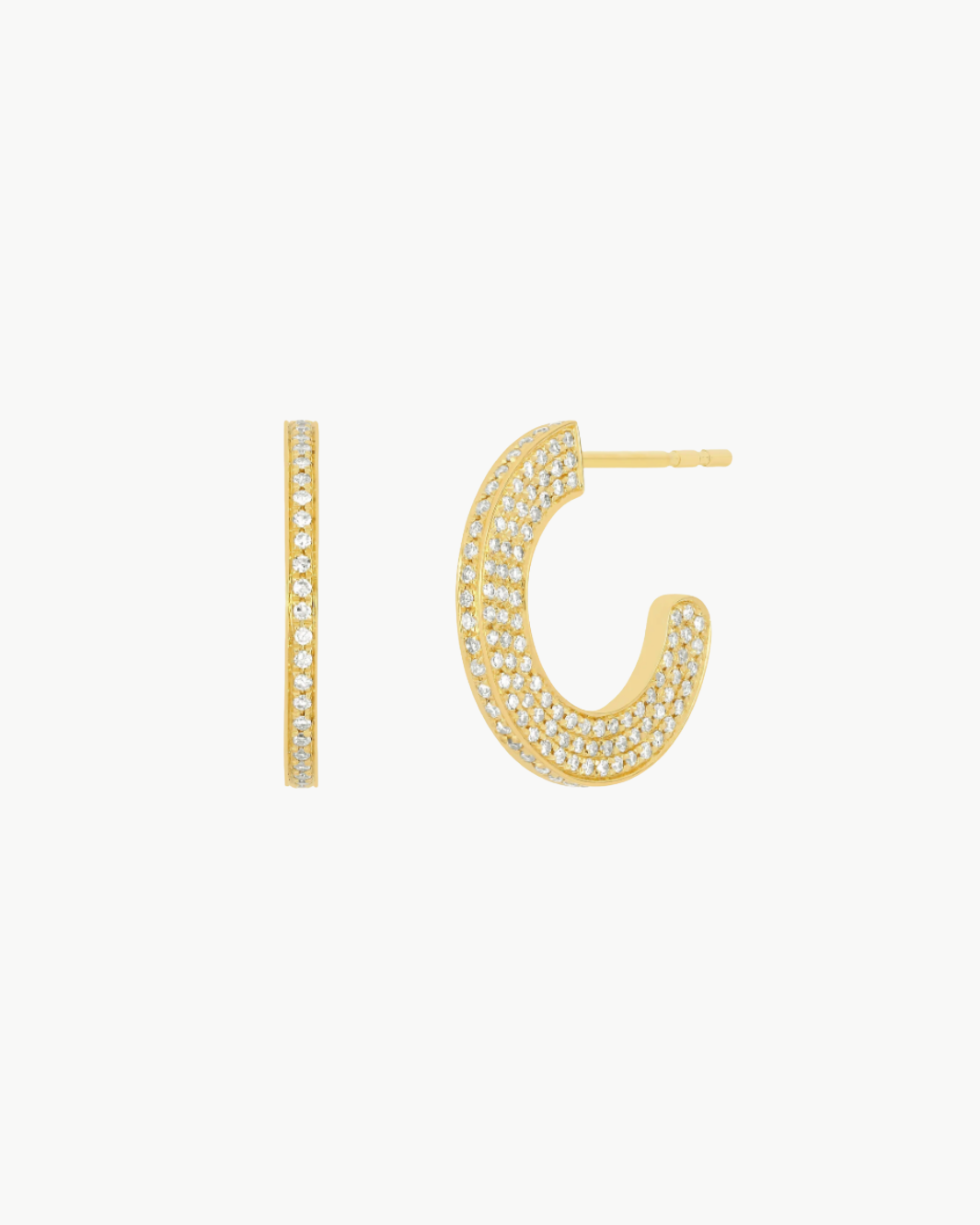 DIAMOND HARPER HOOP EARRING