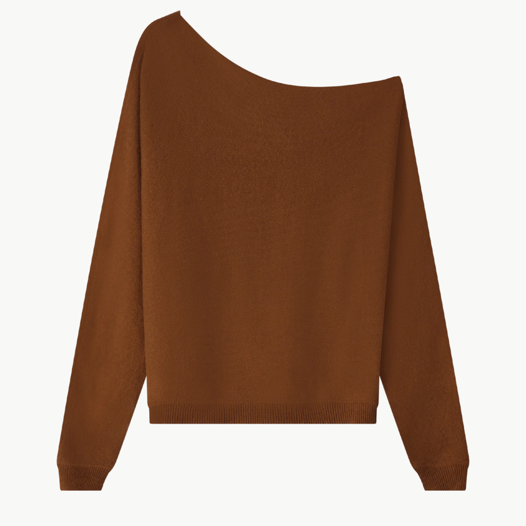 Minnie Rose CASHMERE OFF THE SHOULDER TOP at Romi Boutique