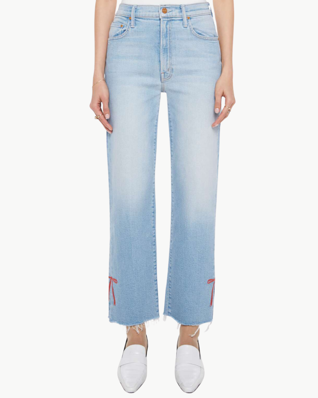 Mother THE RAMBLR ZIP SLICE HOVR FRAY at Romi Boutique
