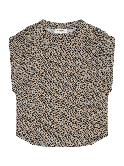 FRANKIE LUXE TEE IN DITSY FLORAL BUTTERSCOTCH - Romi Boutique