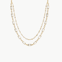 Glass Pearl Double Strand Necklace