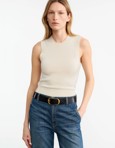 MAY SWEATER TANK IN IVORY - Romi Boutique