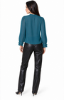 Go Silk Go Get Ready To Ruffle Long Sleeve Blouse at Romi Boutique