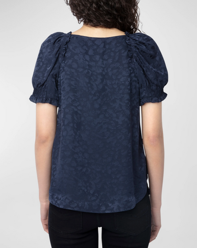 TASTY JAC LEO TOP IN INK - Romi Boutique