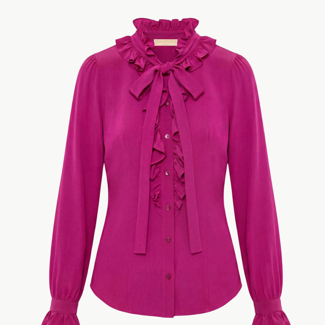 Catroux Long Sleeve Silk Blouse
