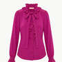 Catroux Long Sleeve Silk Blouse