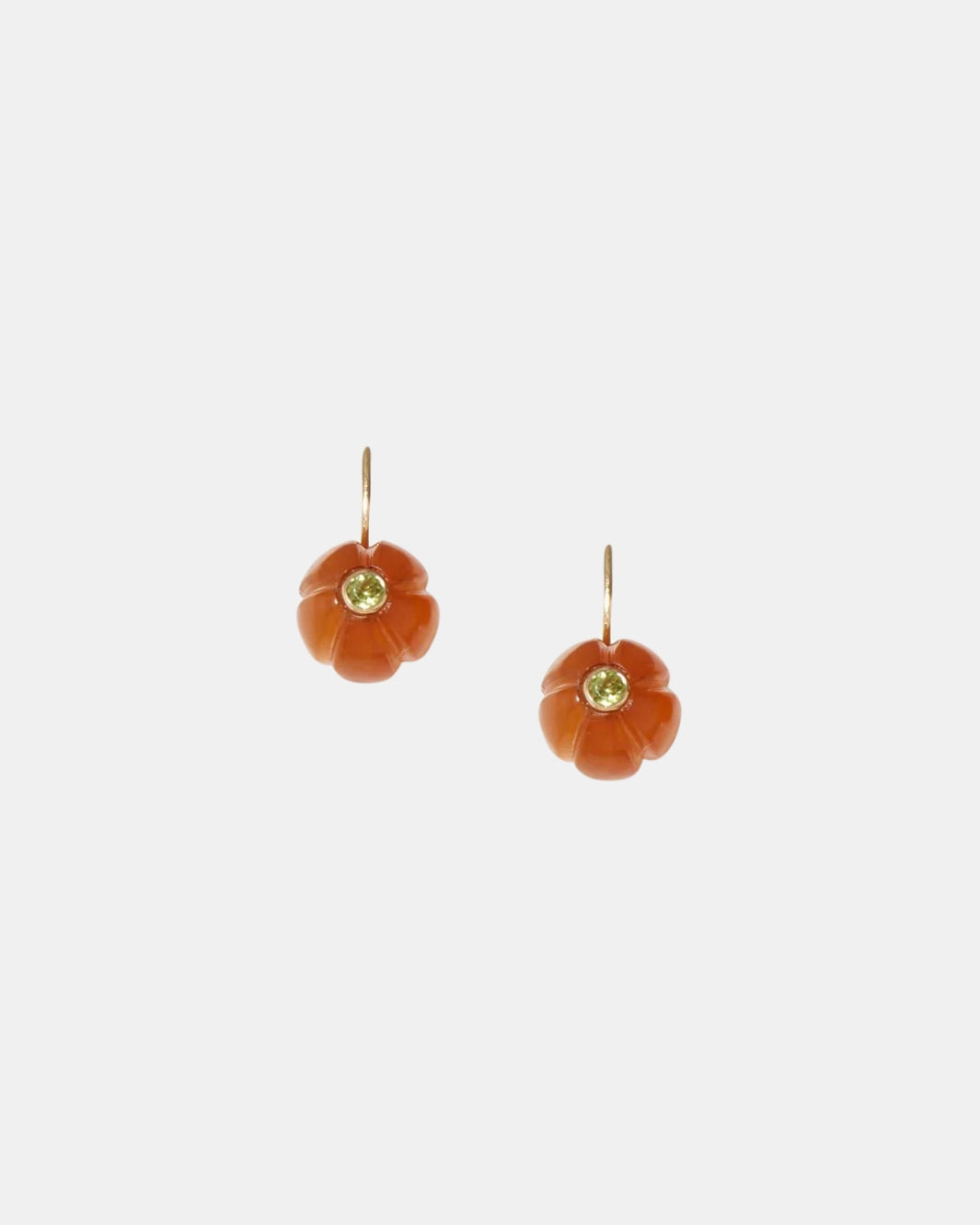 14K PUMPKIN EARRINGS IN BROWN HORN MIX - Romi Boutique