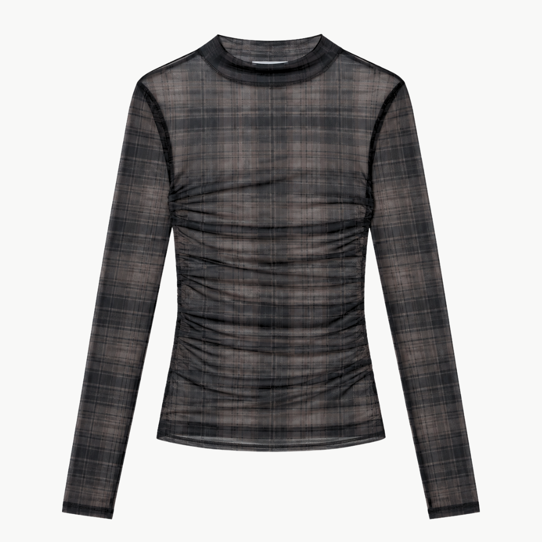 Mesh L/S Twist Top