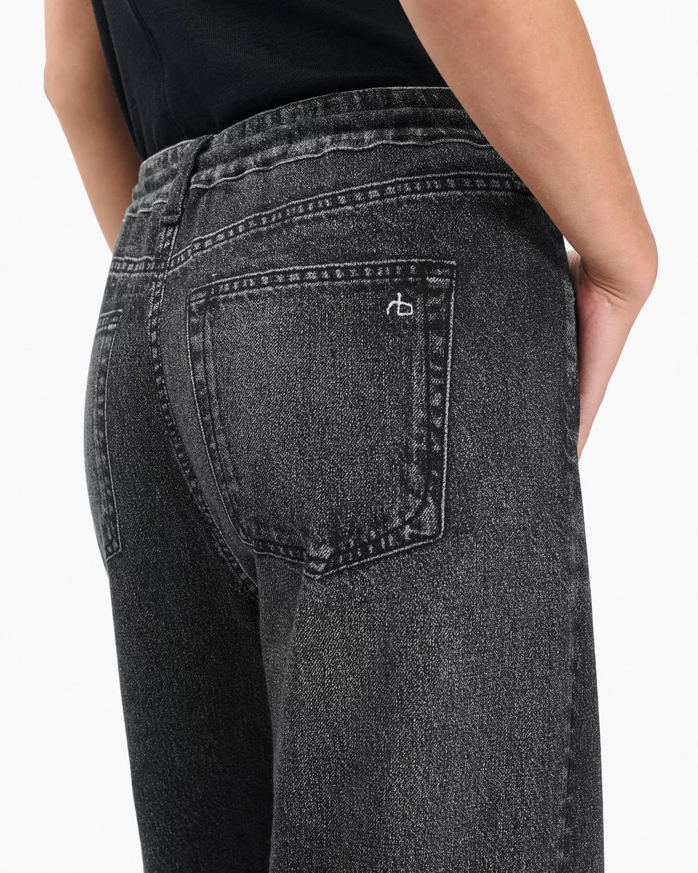 MIRAMAR WIDE-LEG TRACK PANTS IN WASHED BLACK