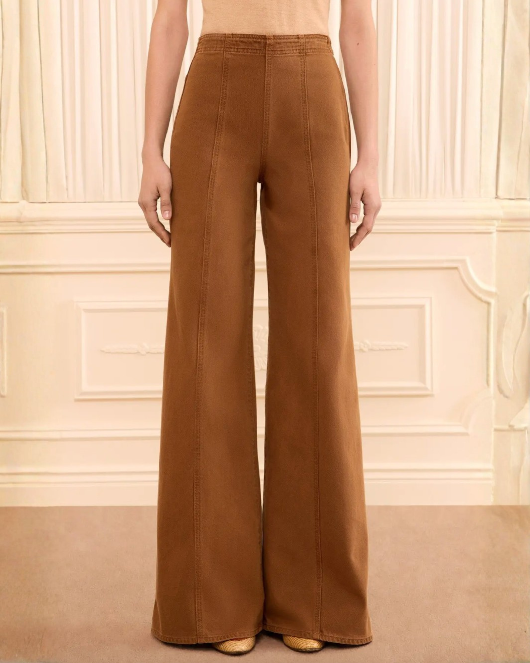 The Bianca Wide Leg Seamed Jeans