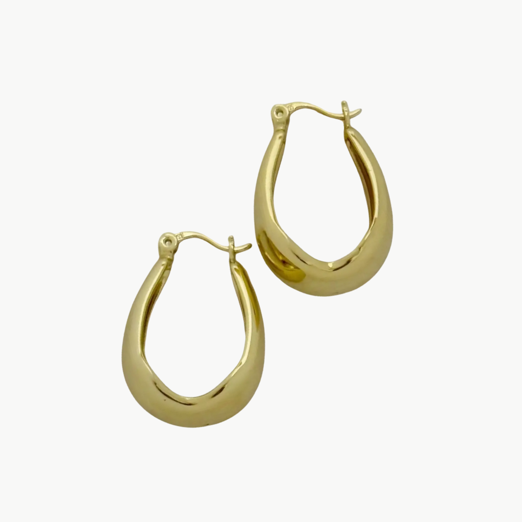 Romi MAREN CHUNKY HOOPS IN YELLOW GOLD at Romi Boutique