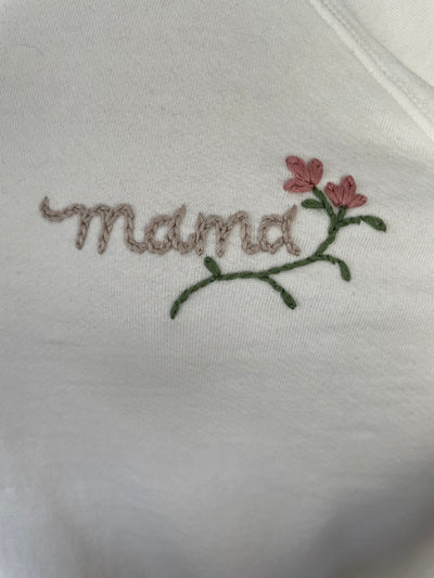 MAMA CREWNECK IN OFF WHITE - Romi Boutique
