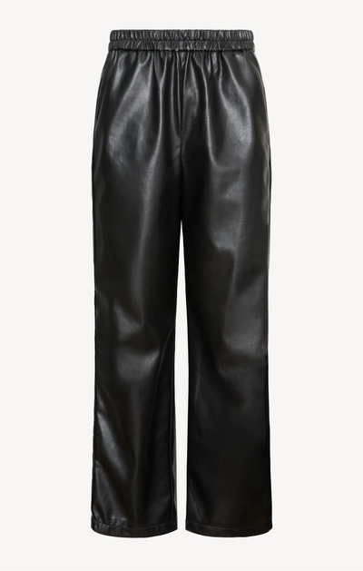 MAX VEGAN LEATHER PANT IN BLACK
