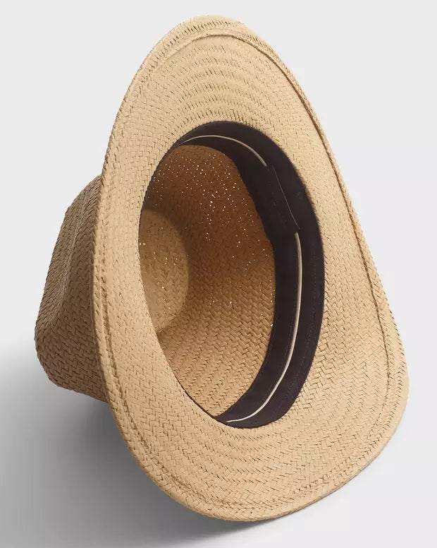 Rag & Bone PACKABLE STRAW FEDORA at Romi Boutique