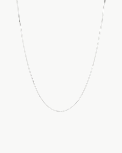 ZEINA SLIM CHAIN IN PLATINUM - Romi Boutique