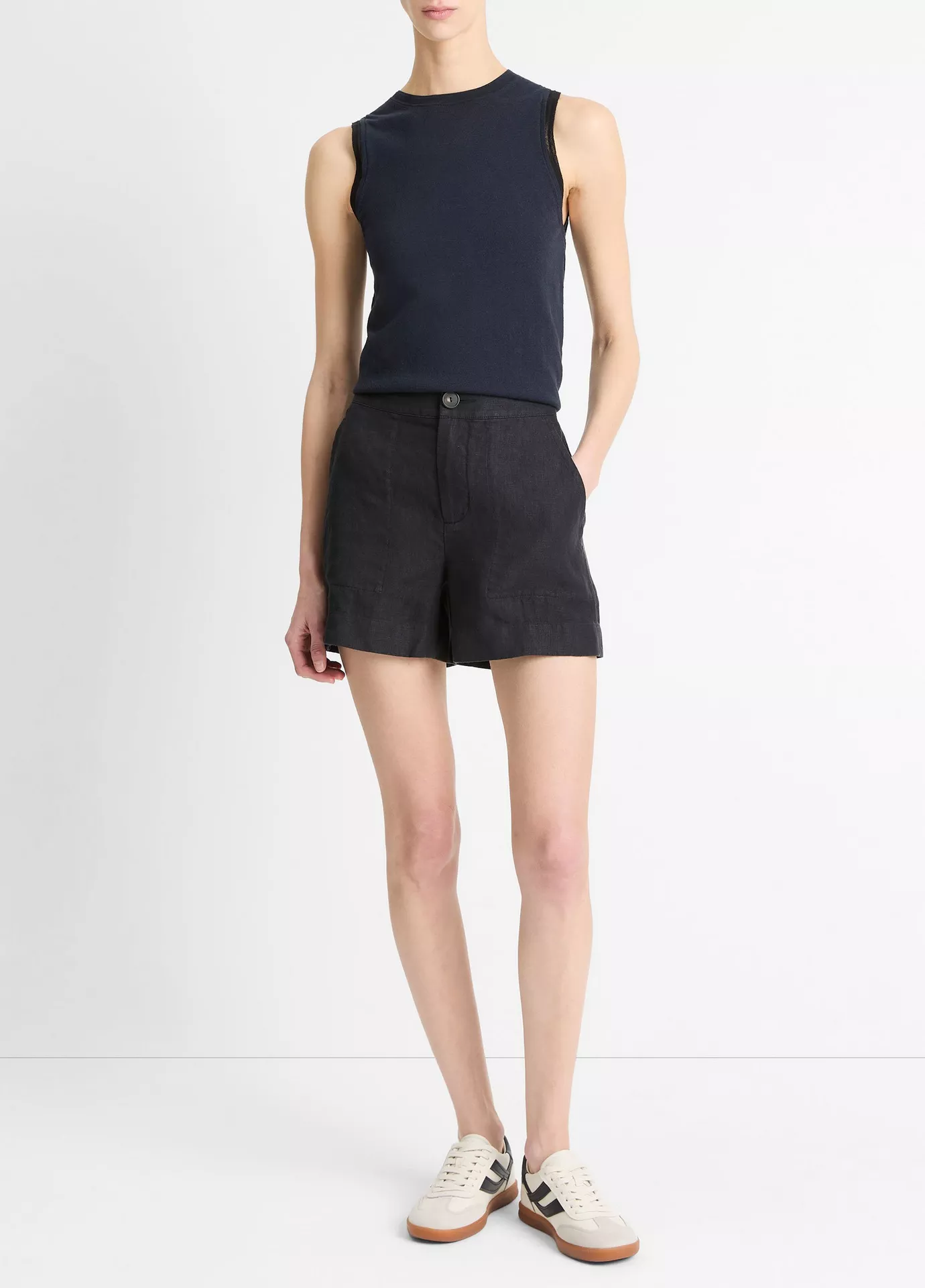 MID RISE HEMP SHORT IN NIGHT LAKE