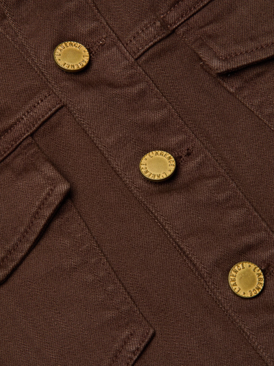 KODA FRINGE JEAN JACKET IN BROWN