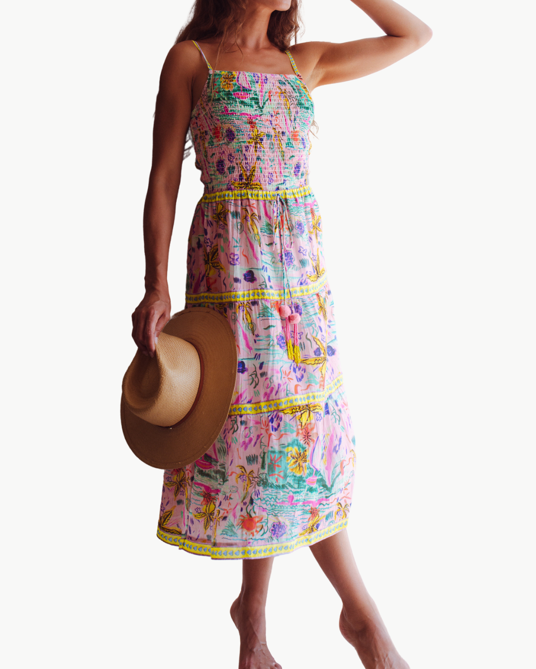 ODETTE MIDI DRESS IN SUNSHINE PRINT