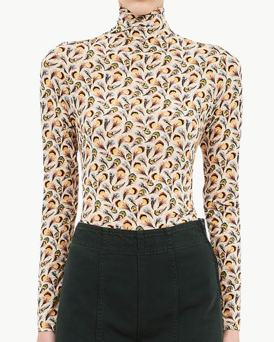AURELIA JERSEY LONG SLEEVE TURTLENECK TOP IN SWAN