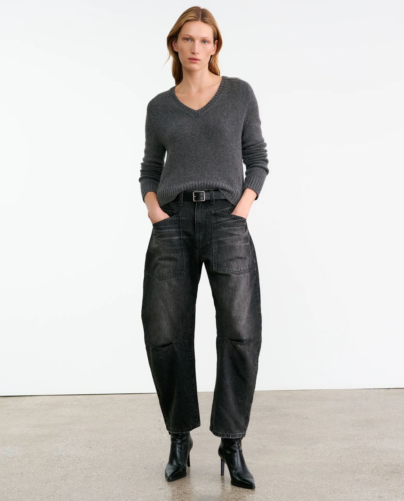 SHON JEAN IN STONE BLACK WASH
