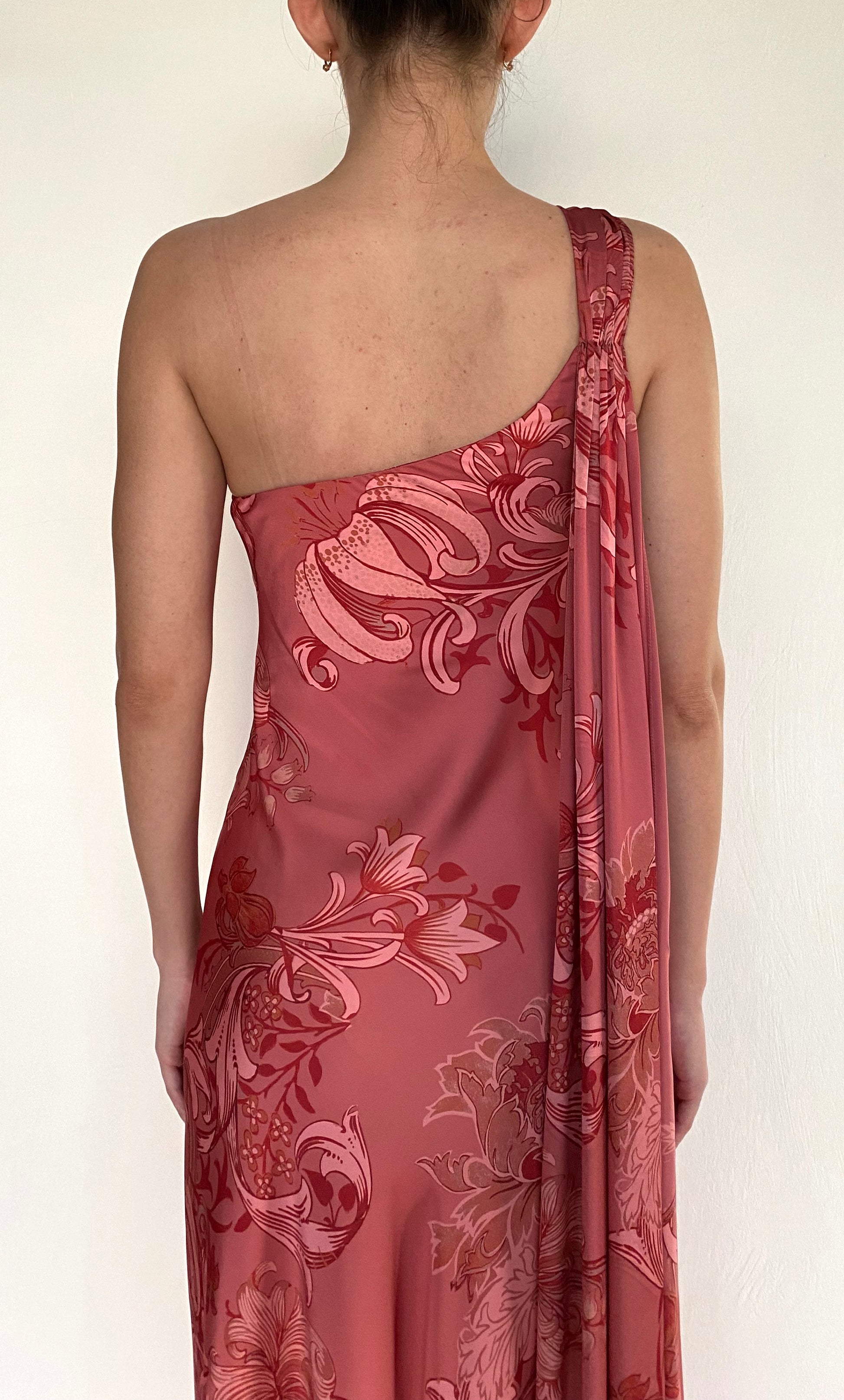 Hemant & Nandita ONE SHOULDER SASH DRESS at Romi Boutique
