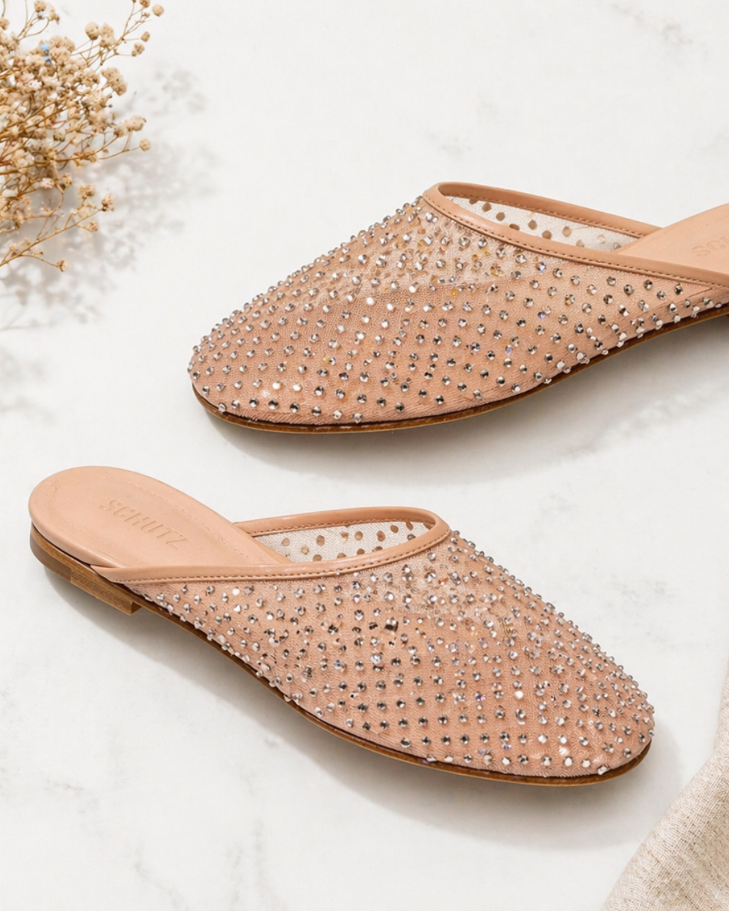 Dear Frances Balla Crystals Slipper at Romi Boutique