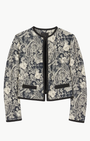 Nili Lotan BONO MIXED PAISLEY PRINT JACKET at Romi Boutique