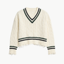 OVERSIZED CABLE TENNIS SWEATER
