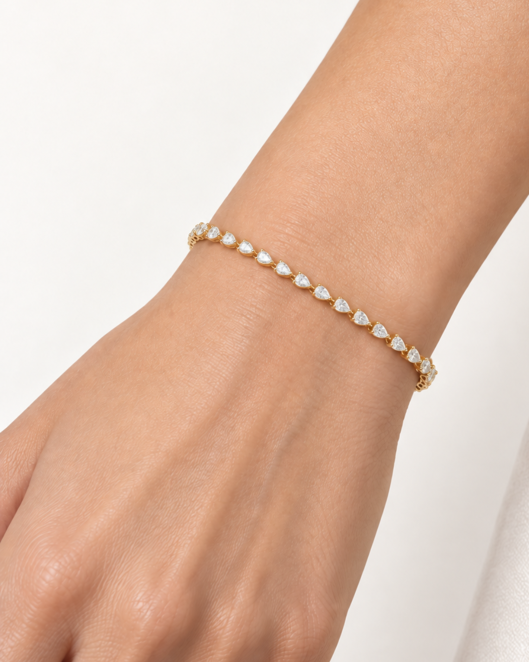 Pear Diamond Tennis Bracelet
