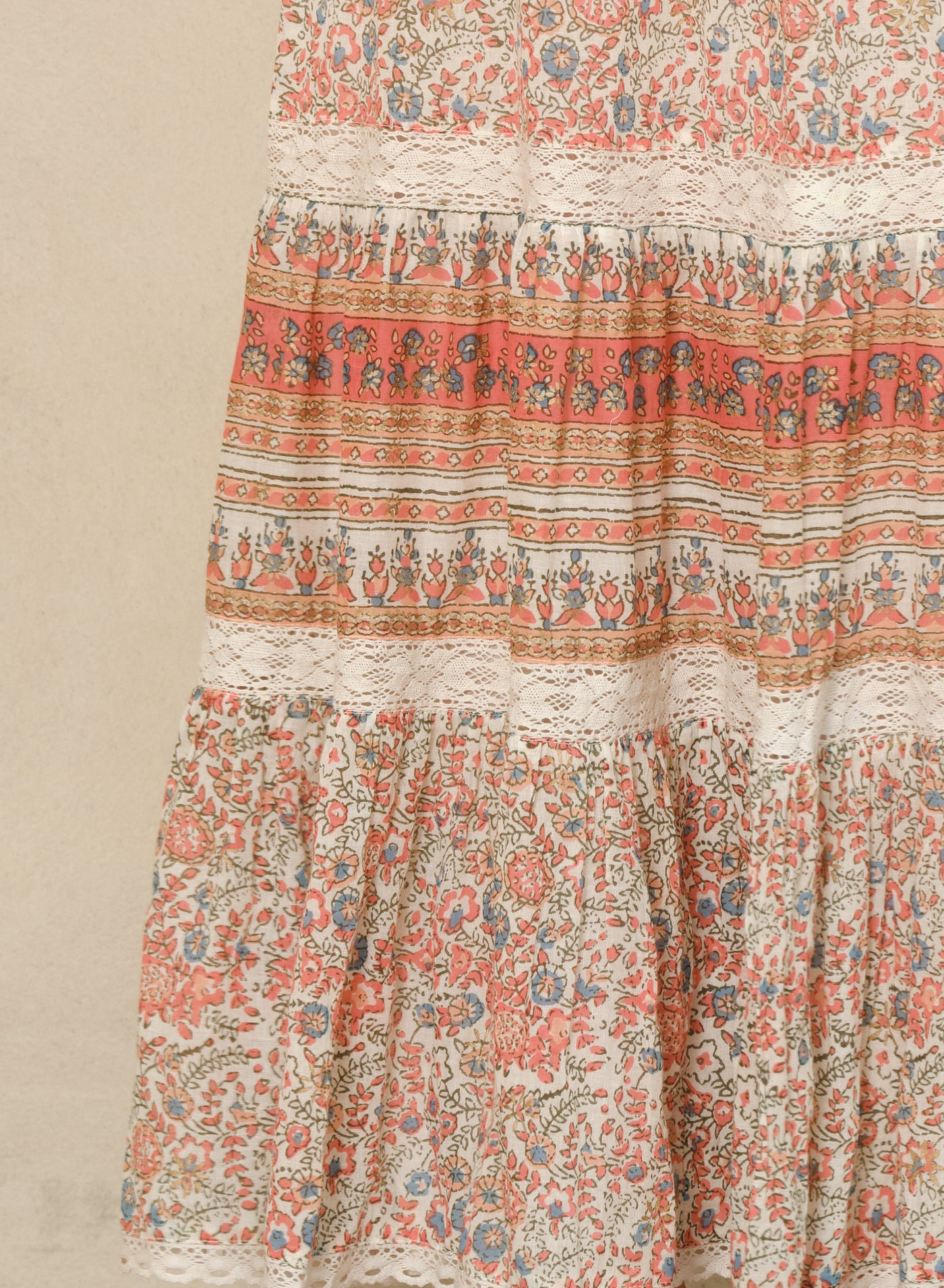 CASS PRINT MAXI SKIRT IN CORAL
